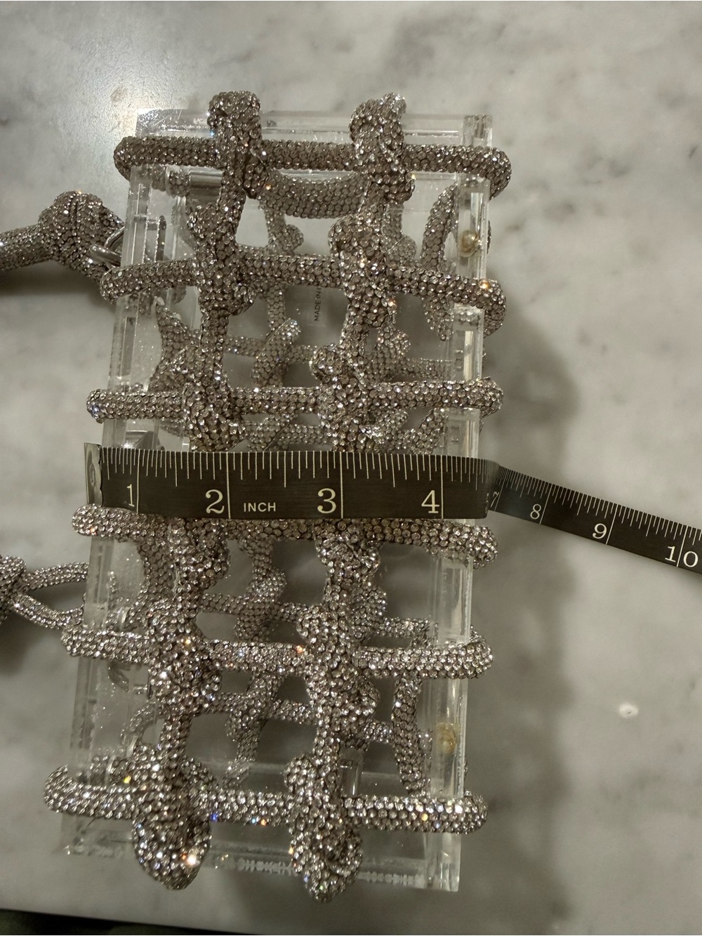 AUTHENTIC Cult Gaia Bess Shoulder Bag - Clear Crystal Acrylic Cage Bag - Picture 8 of 10